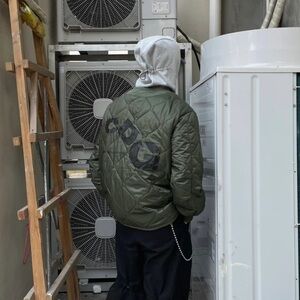 Comme des Garcons Green Quilted Puffer Jacket